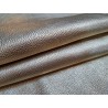 Grand morceau de cuir de taurillon - gros grain - or blanc - cuir en stock