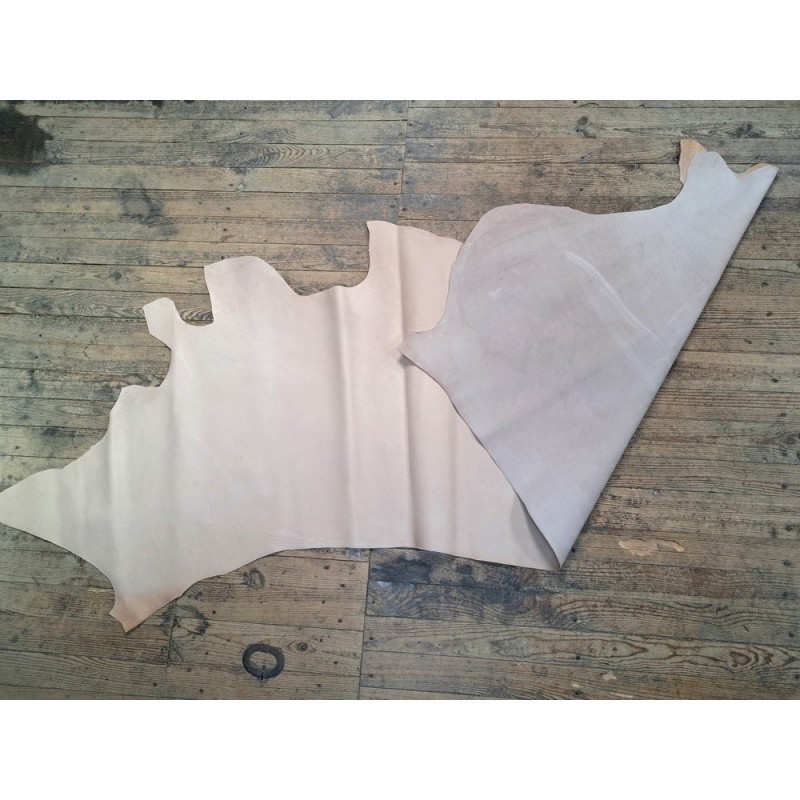 Cuir De Vachette Véritable Tannage Végétal - 80x40cm épaisseur 2-2.5mm - Idéal Bricolage, Maroquinerie Et Accessoires