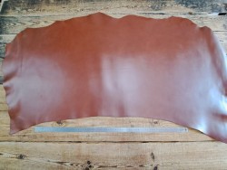 Collet de vache tannage végétal lisse - Cognac - Cuir en Stock