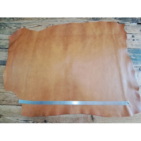 Collet de vache tannage végétal grainé - Caramel