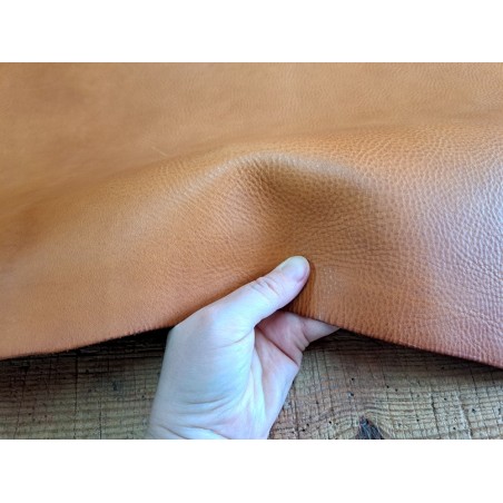 Collet de vache tannage végétal grainé - Caramel