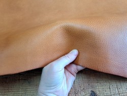 Collet de vache tannage végétal grainé - Caramel