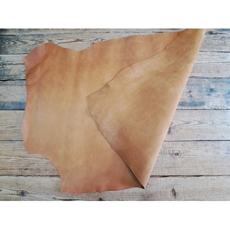 Collet de vache tannage végétal grainé - Caramel