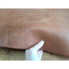 Collet de vache tannage végétal nuancé - Brun de noyer - Cuir en Stock