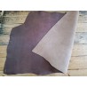 Demi collet de vache tannage végétal grainé -Châtaigne- Cuir en Stock