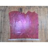 Peau de veau velours serpent - rouge - paillettes rose - maroquinerie - cuir en stock