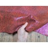 Peau de veau velours serpent - rouge - paillettes rose - maroquinerie - Cuirenstock