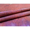 Peau de veau velours serpent - rouge - paillettes rose - maroquinerie - cuirenstock