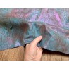 Peau de veau velours serpent - bleu - paillettes rose - maroquinerie - Cuirenstock
