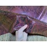 Peau de veau velours serpent - brun - écailles miroir - maroquinerie - cuirenstock