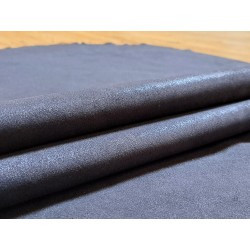 Peau de veau velours noir - paillette - bleu - maroquinerie - cuirenstock