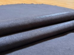Peau de veau velours noir - paillette - bleu - maroquinerie - cuirenstock