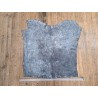 Peau de veau velours gris - paillette - argenté - maroquinerie - cuir en stock