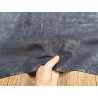 Peau de veau velours gris foncé - paillette - argenté - maroquinerie - Cuirenstock