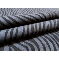 Peau de veau velours zèbre - noir - maroquinerie - cuirenstock