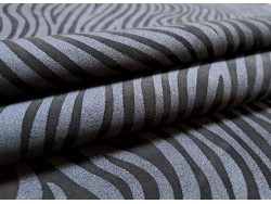 Peau de veau velours zèbre - noir - maroquinerie - cuirenstock