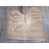 Peau de veau velours brun gold - paillette - doré - argent - maroquinerie - cuir en stock