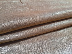 Peau de veau velours brun gold - paillette - doré - argent - maroquinerie - cuirenstock