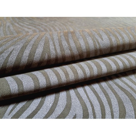 Peau de veau velours gris - zèbre - maroquinerie - cuirenstock