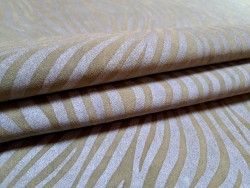 Peau de veau velours kaki clair - zèbre - maroquinerie - cuirenstock