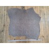 Peau de veau velours brun taupe - zèbre - maroquinerie - cuir en stock