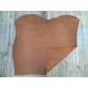 Peau de veau velours brun - crocodile- maroquinerie - cuirenstock