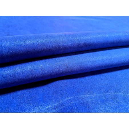 Peau de veau velours bleu malte - paillette - maroquinerie - cuirenstock