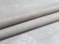Peau de veau velours blanc - paillette - argent - maroquinerie - cuirenstock