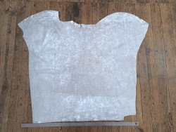 Peau de veau velours blanc - paillette - argent - maroquinerie - cuir en stock