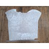 Peau de veau velours blanc - paillette - argent - maroquinerie - cuir en stock