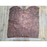Peau de veau velours marron - marbré - maroquinerie - cuir en stock