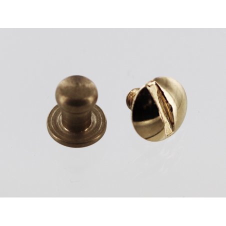 boutons de col à vis laiton accessoire maroquinerie professionnelle Cuir en Stock