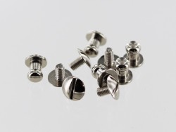 lot boutons de col à vis laiton nickelé accessoire maroquinerie qualité professionnelle cuir en stock