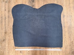 Peau de veau velours marine - félin - maroquinerie - cuir en stock