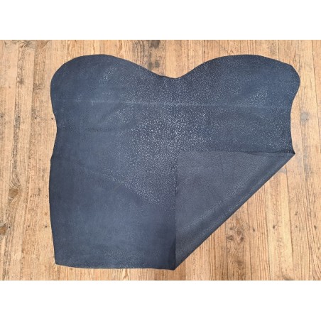 Peau de veau velours marine - félin - maroquinerie - cuirenstock