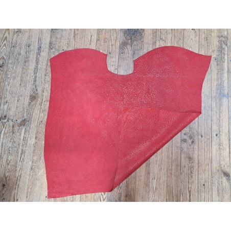 Peau de veau velours rouge - félin - maroquinerie - cuirenstock