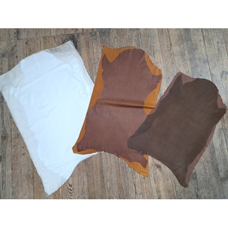 Lot de 3 peaux de cuir stretch - Cuir en Stock