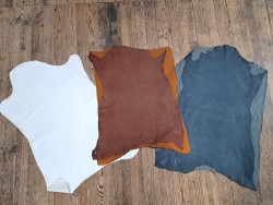 Lot de 3 peaux de cuir stretch - Cuir en Stock