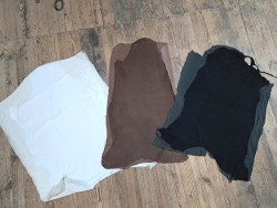 Lot de 3 peaux de cuir stretch - Cuir en Stock