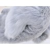 Peau lapin en poil fourrure - gris clair - Cuir en Stock