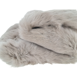 Peau de lapin en poil - Lin- Cuir en Stock