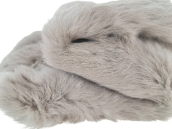Peau de lapin en poil - Lin- Cuir en Stock