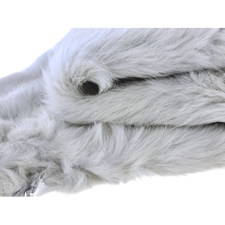 Peau de lapin en poil - Vert d'eau - Cuir en Stock
