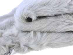 Peau de lapin en poil - Vert d'eau - Cuir en Stock