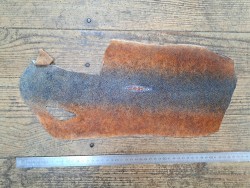 Peau de galuchat - perle centrale - cuir exotique - bicolor - Cuir en stock