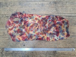 Peau de galuchat - perle centrale - cuir exotique - aquarelle rose - Cuir en stock