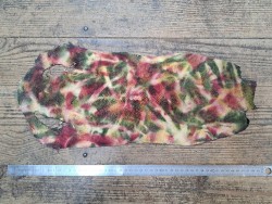 Peau de galuchat - perle centrale - cuir exotique - aquarelle vert - Cuirenstock