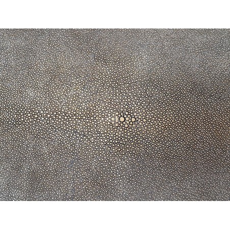 Peau de galuchat - perle centrale - cuir exotique - or antique - Cuir en stock