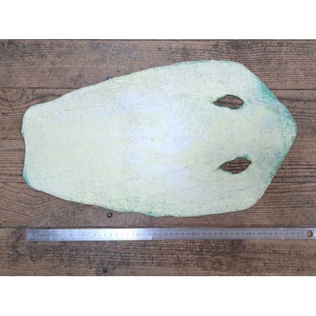 peau galuchat - exotique - jaune fluo - cuirenstock