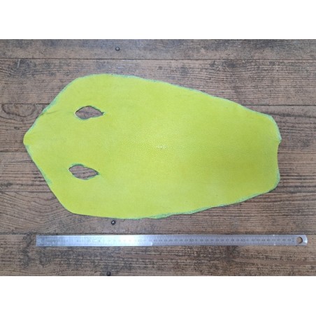 peau galuchat - exotique - jaune fluo - cuirenstock